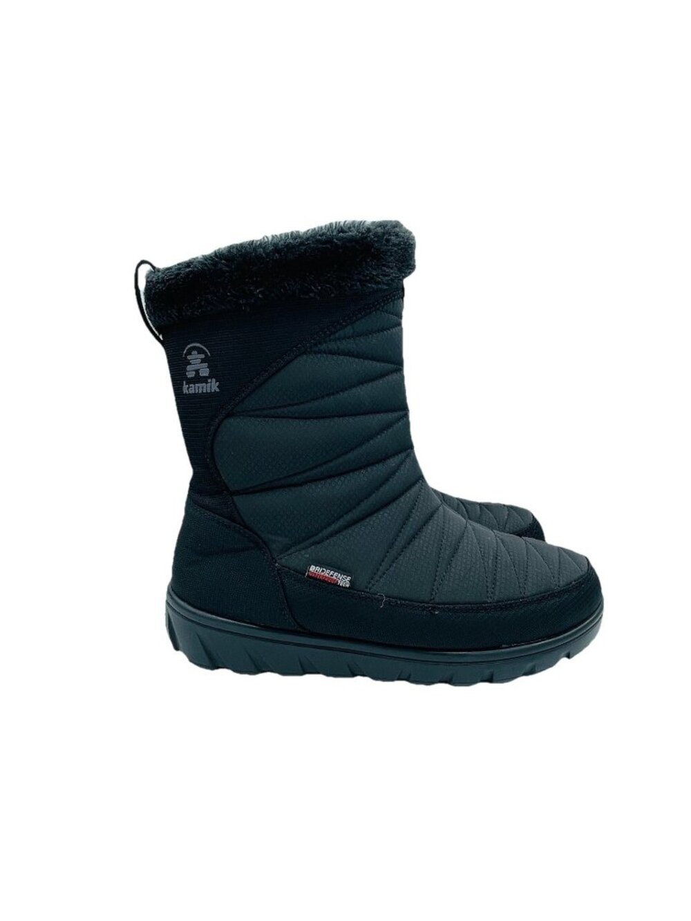 Kamik Winter Boots Womens Size 8 Black Hannah Waterproof Zip Snow Shoes Warm